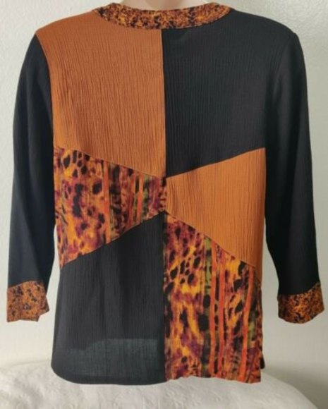 Napa Valley Petite PXL short sleeve mother of peal rayon/poly multi color - Picture 4 of 6